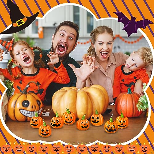 Halloween Pumpkin Candle Set - Cute Ghost Face Tealights, 24 Pieces - Pumpkin Variation