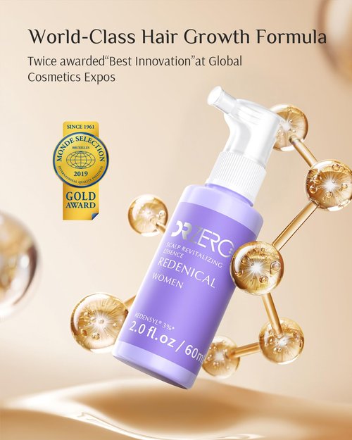 DR ZERO Women's Hair Growth Serum - 3% Redensyl Treatment for Thinning Hair, Clinically Tested, 60ml