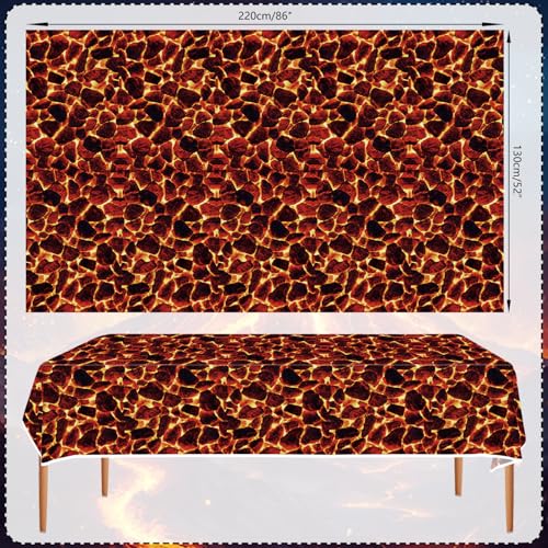 6 Pack Lava Tablecloth for Halloween & Party Decor - 51 x 86 Inches - Variation 6