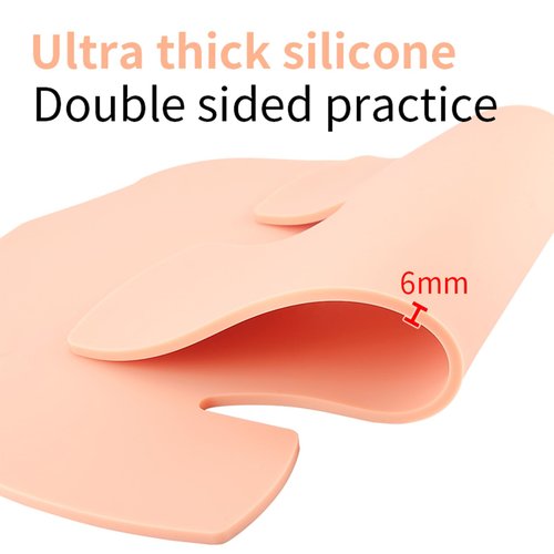 Full-body back tattoo practice skin with double-sided soft silicone thickening, 6mm thick, suitable for artwork display