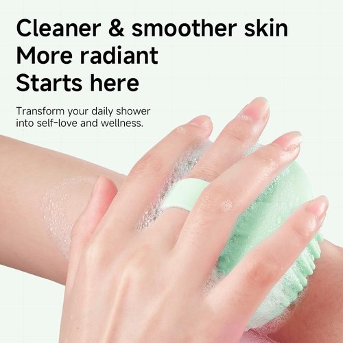 Silicone Body Scrubber for Bath & Massage - Ultra-Soft Food-Grade Silicone Body Exfoliator - Skin-Friendly, Hygienic & Easy-to-Dry Design, Perfect for Relaxing Shower & Spa Experience
