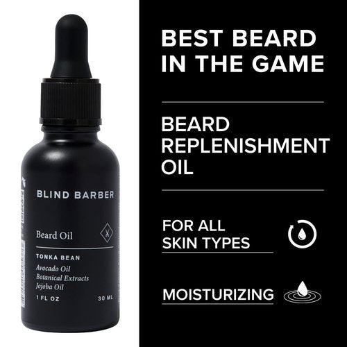 Blind Barber Rejuvenating Face & Beard Oil for Men - Moisturizing & Softening - Hydrate Clean Shaven Skin or Use As a Natural Beard Growth Oil for Men - (1 Oz)