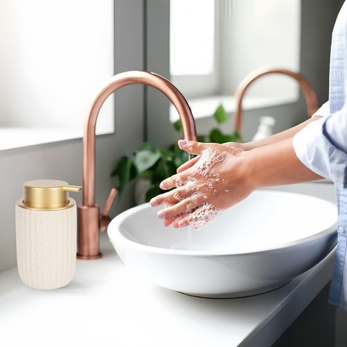 Segbeauty Foam Soap Dispenser Refillable, 10.8oz Ceramic Foaming Hand Wash Dispenser, 320ml Empty Bathroom Shower Shampoo Body Wash Dispensing Bottle, Press Dish Soap Foaming Pump Bottle for Kitchen
