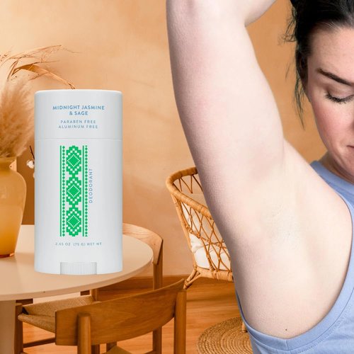 Aluminum-Free Natural Deodorant Stick by [Brand Name] - Long-Lasting Odor Protection | 2.65 oz Midnight Jasmine & Sage