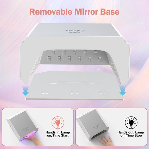 NAILGIRLS Cordless UV LED Nail Lamp, 60W Professional Rechargeable UV Light for Gel Nails with 4 Timer Setting, Portable Nail Dryer Auto Sensor, 80 LED Beads Fast Curing for Salon Manicurist