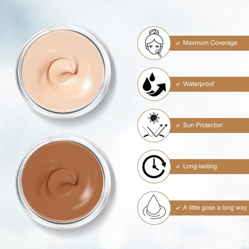 Regine Switzerland Tattoo Cover Up - Waterproof & Sweatproof Makeup for Scars, Vitiligo | 2 Colors Available