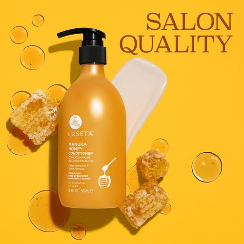 Luseta Manuka Honey Conditioner Set - Hydrate & Repair Dry, Dull Hair | Moisturizing 16.9oz