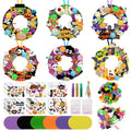 Halloween Wreath Craft Kit - 36 Pieces DIY Decorations & Accessories for Spooky Holiday
