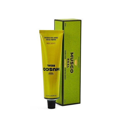 Claus Porto - Musgo Real Shaving Cream Classic Scent | Freshens & Soothes Skin | Enriched With Lanolin, Coconut & Jojoba Oil (100 mL | 3.4 fl oz)