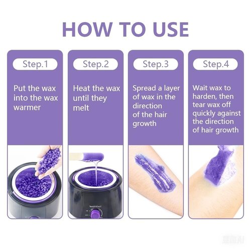 Hard Wax Beads, 1.5 lb Scented Brazilian Waxing Bead for Sensitive Skin, Stripless Coarse Hair Removal Waxing Bead for Bikini Line, Body, Face, Arms, Legs, Back, Chest, 10 Wooden Sticks