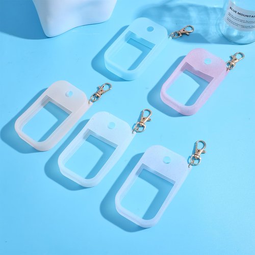 SUBANG 5 Pieces Silicone Case Compatible with Touchland Hand Sanitizer Spray Protective Case with Keychain for Power Mist and Glow Mist 1 fl oz