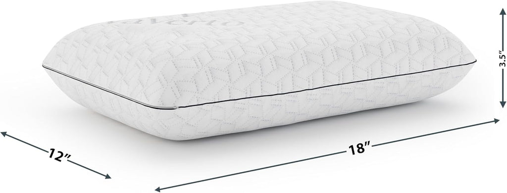 Vaverto Small Memory Foam Camping Pillow - Compressible, Medium Firm, Breathable Cover, Machine Washable