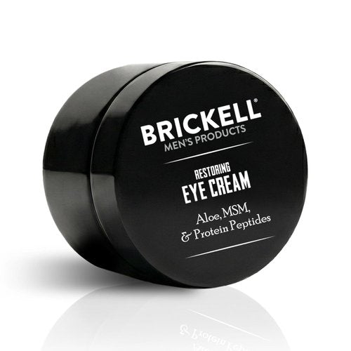 Brickell Men's Under Eye Cream - Natural Anti-Aging Balm for Puffiness & Dark Circles | 0.5 Oz, Unscented