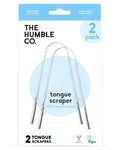 Humble Co. Tongue Scraper - 100% Stainless Steel Cleaner for Adults & Kids | 2 Pack for Fresh Breath