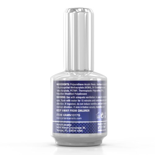 Americanails Gel Polish Top Coat - Long Lasting Dual Cure Formula for Glossy Finish | 0.5 oz