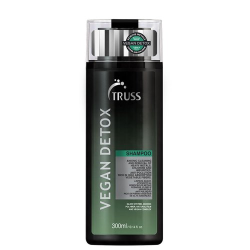 TRUSS Vegan Metal Detox Shampoo - Clarifying Shampoo for Women & Men - Gently Cleanses Build-Up, Excess Oil, & Chlorine - Creates a Pollution Barrier & Protects Hair Color (10.14 fl oz)