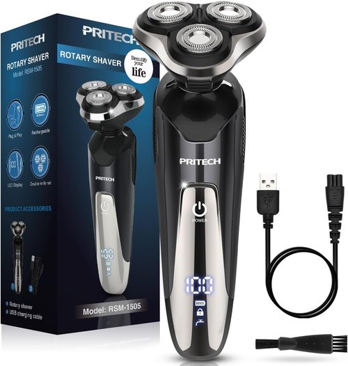 Skiennix Electric Razor for Men - Rechargeable Waterproof Cordless Shaver for Wet & Dry Use