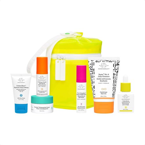 Drunk Elephant The Littles 6.0 Skin Care Set - Includes Beste No.9, Virgin Marula Oil & More