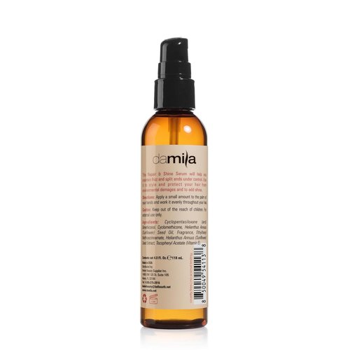 Damila Repair & Shine Serum - Split End Repair & Frizz Control for Brilliant Shine | 4.1 Fl Oz