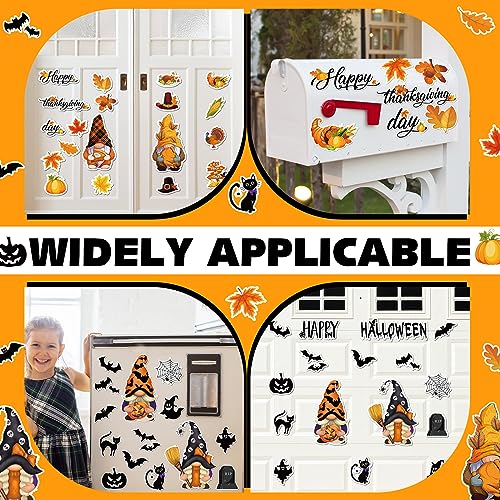 Halloween & Thanksgiving Fridge Magnets Set - Fall Gnome, Ghost, Pumpkin Decor