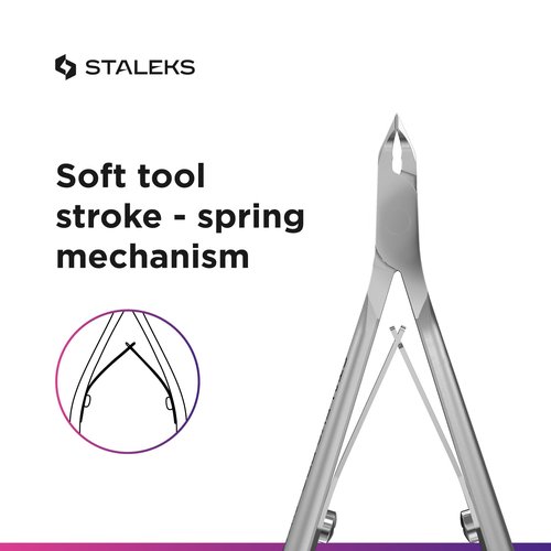 Staleks Pro SMART 10 Cuticle Nippers – 3 mm Blades – Satin Finish – Stainless Steel – Professional Tool for Classic Manicure and Hardware Procedures