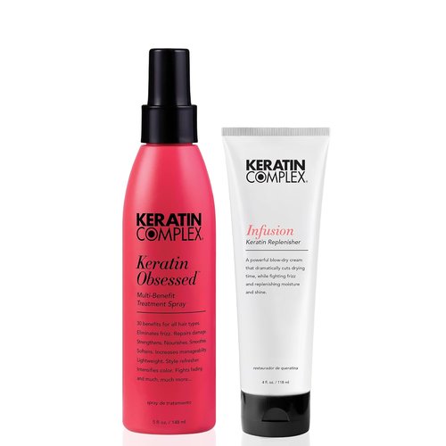 Keratin Complex - Blow Dry Essential Kit | Keratin Obsessed & Infusion Replenisher, 5 fl oz + 4 fl oz