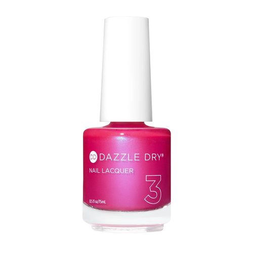 Dazzle Dry Nail Lacquer (Step 3) - Beloved - A bright hot pink shimmer with a subtle blue flash effect. Semi-sheer shimmer. (0.5 fl oz)