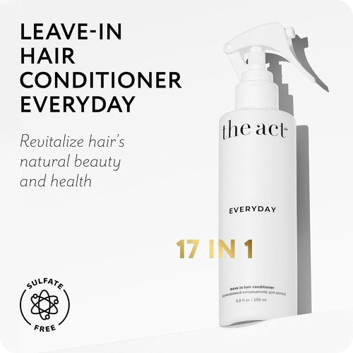 Act Everyday Leave-In Hair Conditioner Spray - Nourishing & Hydrating Heat Protectant for All Hair Types | 6.8 fl oz