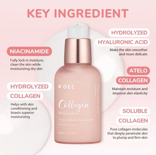 KOEC Triple Collagen Facial Serum - Advanced Anti-Aging Hydration Complex | 30ml