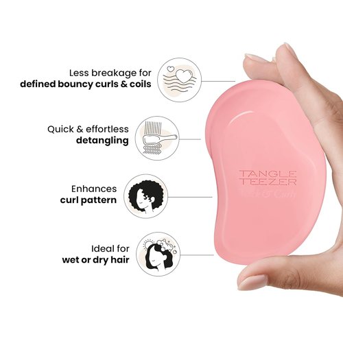 Tangle Teezer Original Detangler Brush - Perfect for Thick & Curly Hair | Pink Punch Color