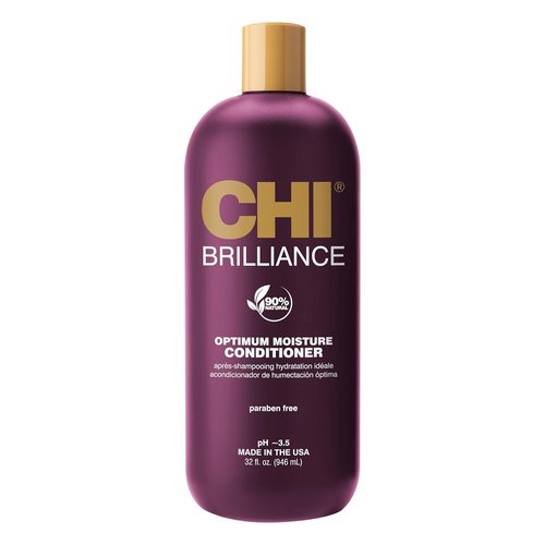 CHI Deep Brilliance Conditioner - Strengthening Moisture with Olive & Monoi Oil | 32 Oz, Sulfate-Free