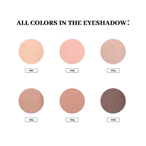 MYSTER ROSEY Mini Eyeshadow Palette - 6 Velvety Matte & Satin Nude Shades | Travel-Friendly, Vegan & Cruelty-Free