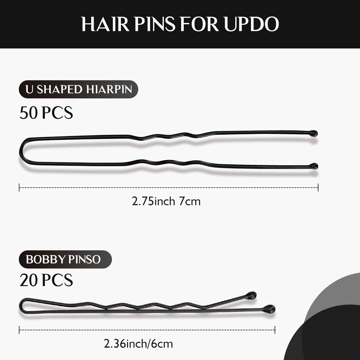 YGQQOY Hair Filler - Hair Padding & Hairpins for Stunning Updos | Black Volume Tool