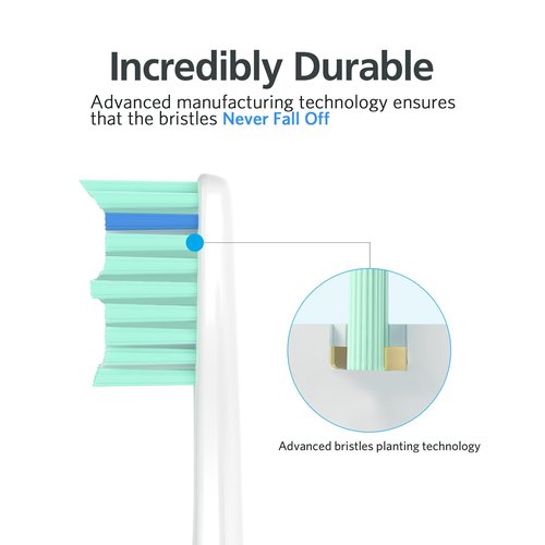 Replacement Toothbrush Heads for Philips Sonicare E Series, Replacement Brush Head Compatible with Phillips Sonic Care Essence, Xtreme, Elite, Advance, Screw-On Electric Toothbrush Heads, 6-Pack