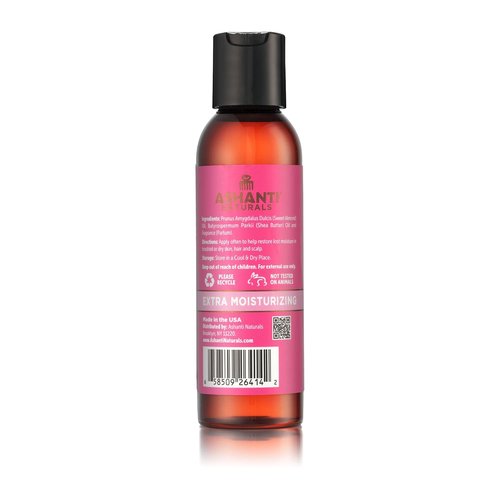 Ashanti Naturals Pure Shea & Sweet Almond Oil - Moisturizing Body Oil for Dry Skin & Hair | Pink Kisses, 4 oz