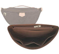 Lckaey Purse Organizer Insert for Waistpack Inner Sleeve BUMBAG Lining Bag Storage Bag2047Dark brown