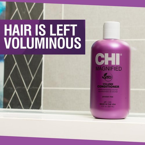 CHI Magnified Volume Conditioner - Boosts Volume, Hydrates & Strengthens Hair | Sulfate-Free, 12 Oz