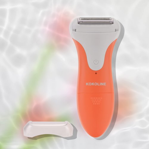 Kokoline Women's Electric Shaver & Trimmer,Wet Dry Painless Razor for Legs,Bikini, Underarms, Hypoallergenic Foil Shaver with Bikini Trimmer,Cordless Waterproof for Shower Travel Gift,coral/bg7y