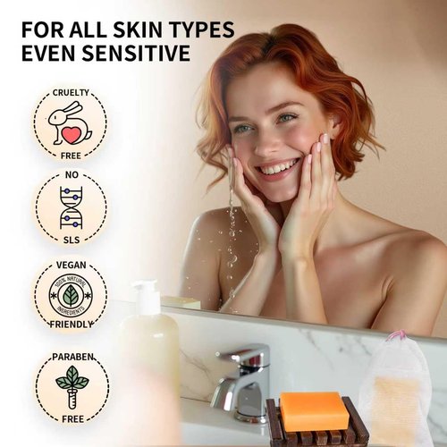 ceedoo Kojic Acid Soap for Dark Spot Remover Bars with Turmeric, Vitamin C, Retinol, Collagen with Hyaluronic Acid, Vitamin E, Shea Butter, Castile Olive Oil - 3.52 OZ x 2 Bars with Soap Holder & Bag