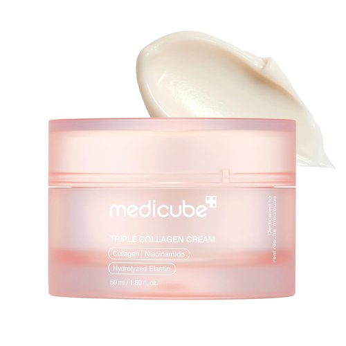 Medicube Triple Collagen Cream - Hydrating & Firming Moisturizer with Hyaluronic Acid | 1.69 oz