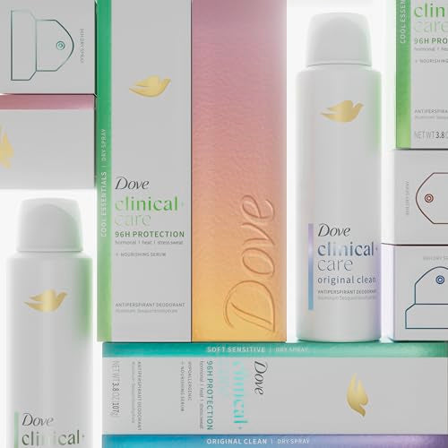 Dove Clinical + Care Antiperspirant Deodorant Dry Spray for Women Cool Essentials 3.8 oz