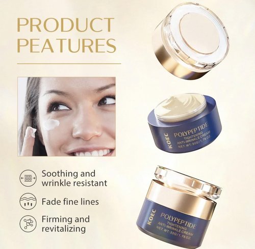 KOEC Anti-Wrinkle Face Cream - Tripeptide-1 & Nicotinamide for Tightening | 1.76 oz