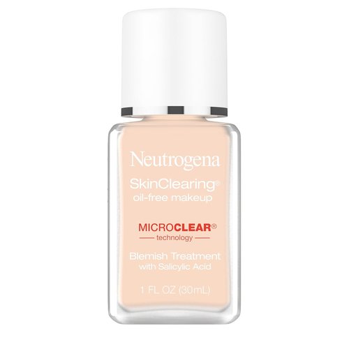 Neutrogena SkinClearing Liquid Foundation - Oil-Free Acne Control with 0.5% Salicylic Acid | Classic Ivory, 1 fl. oz