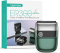 VOYOR Foil Shaver - 2 in 1 Portable Electric Razor for Men | Rechargeable & Washable ER300 (Green)