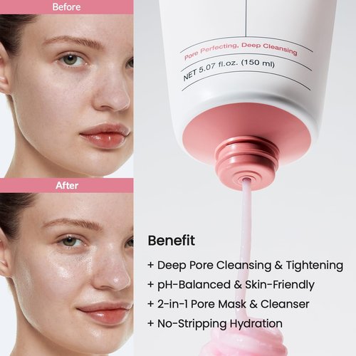 BIODANCE Collagen Mask To Foam Cleanser, 2-in-1 Pore Mask and Hydrating Foaming Facial Cleanser for Sensitive Skin, Oily Skin, Korean Skinc Care, Valentines Day Gifts for Herㅣ5.07 fl. oz. (150 ml)