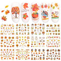 Fall Nail Stickers Autumn Maple Leaf Nail Art Decals - Thanksgiving Set A