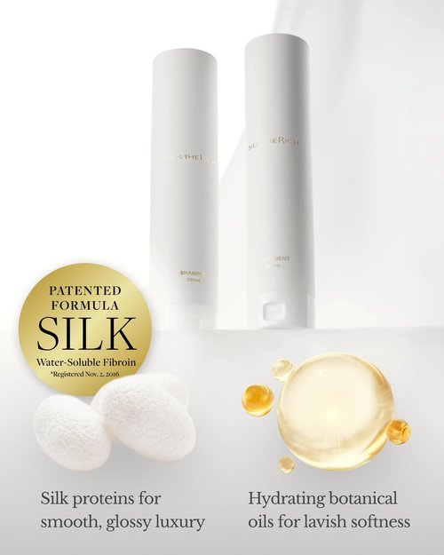 SILK THE RICH Shampoo & Conditioner Set - Hydrating & Moisturizing for Dry, Color-Treated Hair | 8.5 fl oz Each