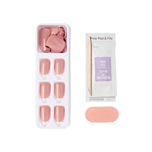 KISS imPRESS Press-On Nails - No Glue Needed, 'Your Magic' Pink, Short Squoval Shape, 30 Nails Included
