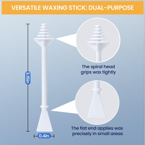SUERBEATY 60 Pcs Nose Wax Sticks, Hair Wax Applicator with Disposable Spatulas for Nostril Cleaning, Ear Face Hair Removal for Men Women, Painless