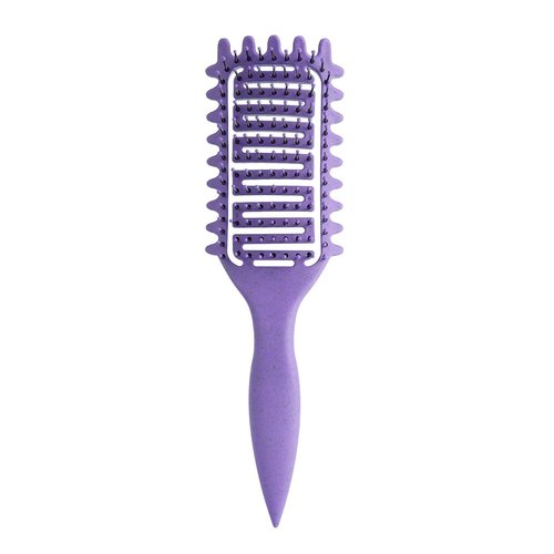 Skiennix Curl Defining Brush - Vented Detangling Tool for Curly Hair | Lightweight & Ergonomic Design (Purple)